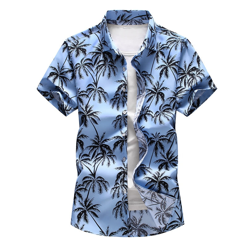 Chemise Hawaïenne Bleu Azur