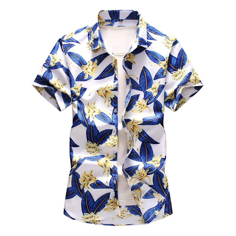 Chemise Hawaïenne Bleue et Blanche