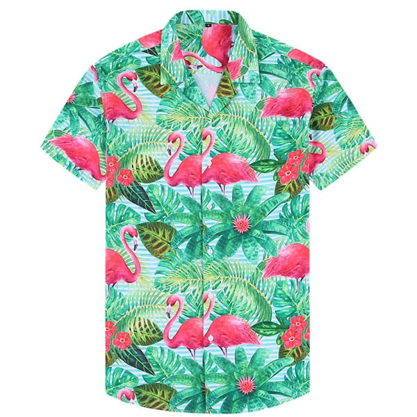 Chemise Hawaienne Homme Verte