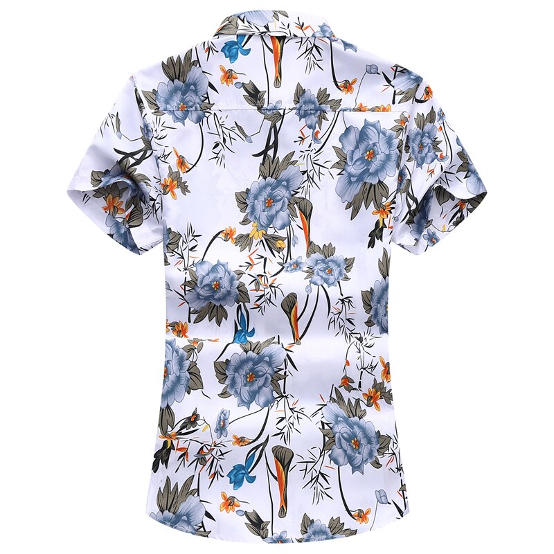 Chemise Hawaïenne Luxe Blanche Fleurie