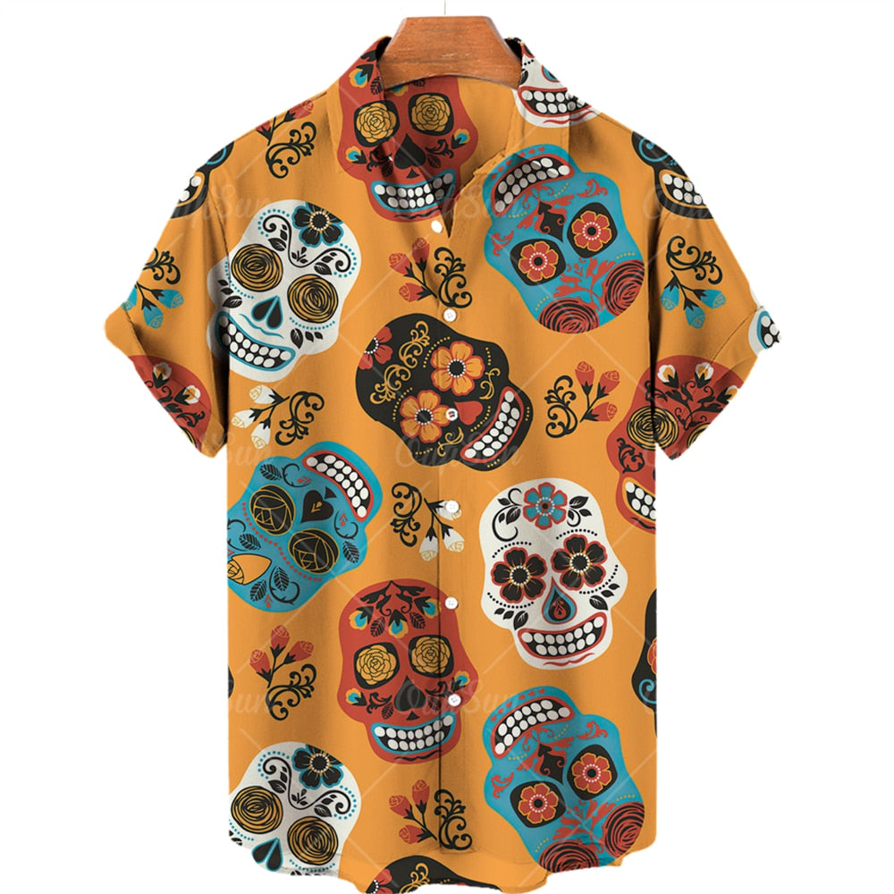 Chemise Hawaïenne Tête de Mort