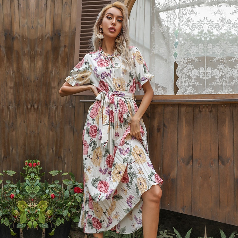 Robe Fleurie Hawaïenne