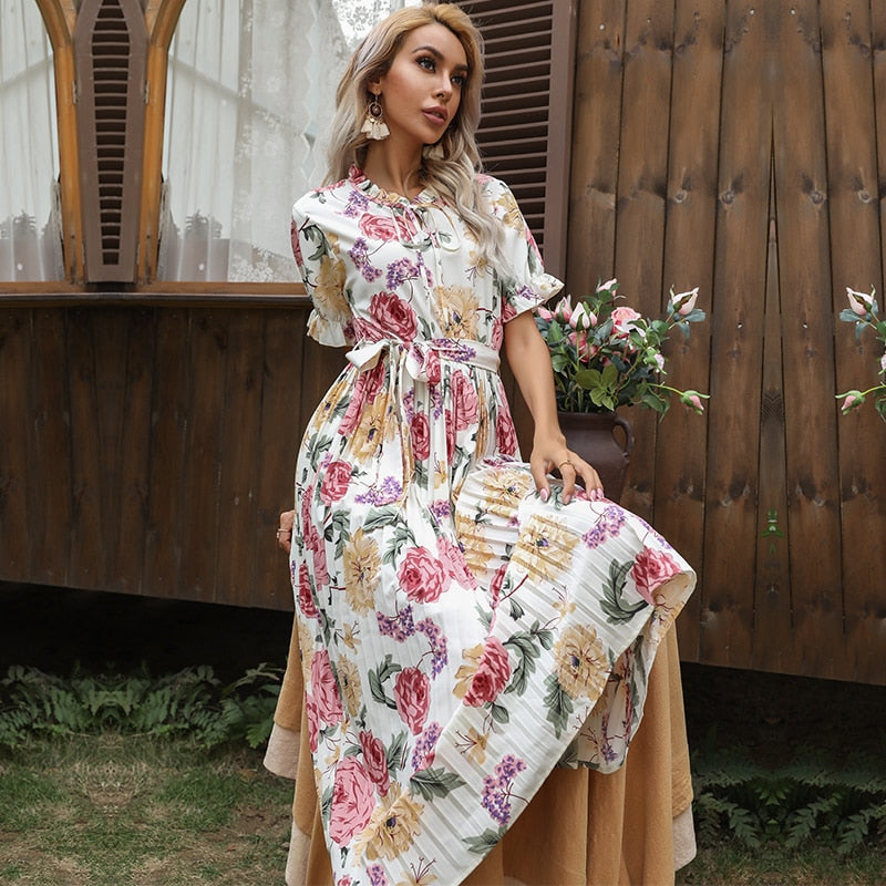 Robe Fleurie Hawaïenne