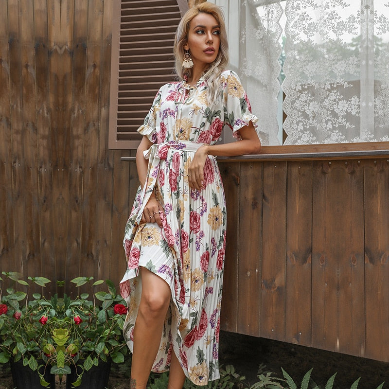 Robe Fleurie Hawaïenne