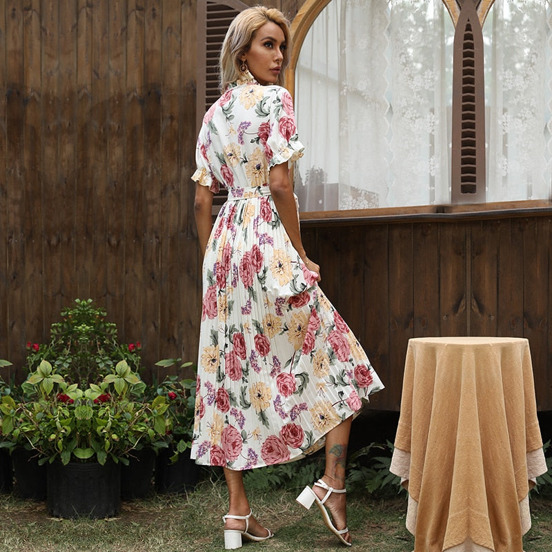 Robe Fleurie Hawaïenne