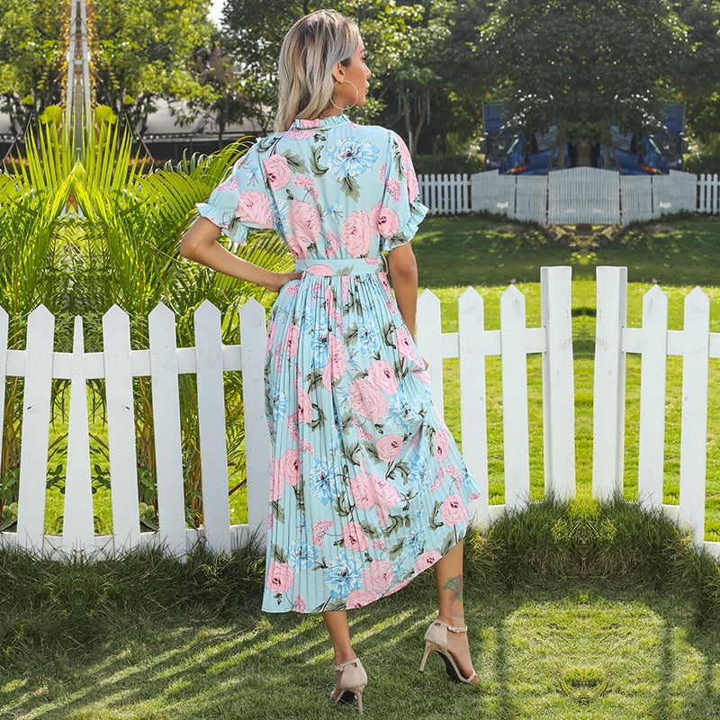 Robe Fleurie Hawaïenne