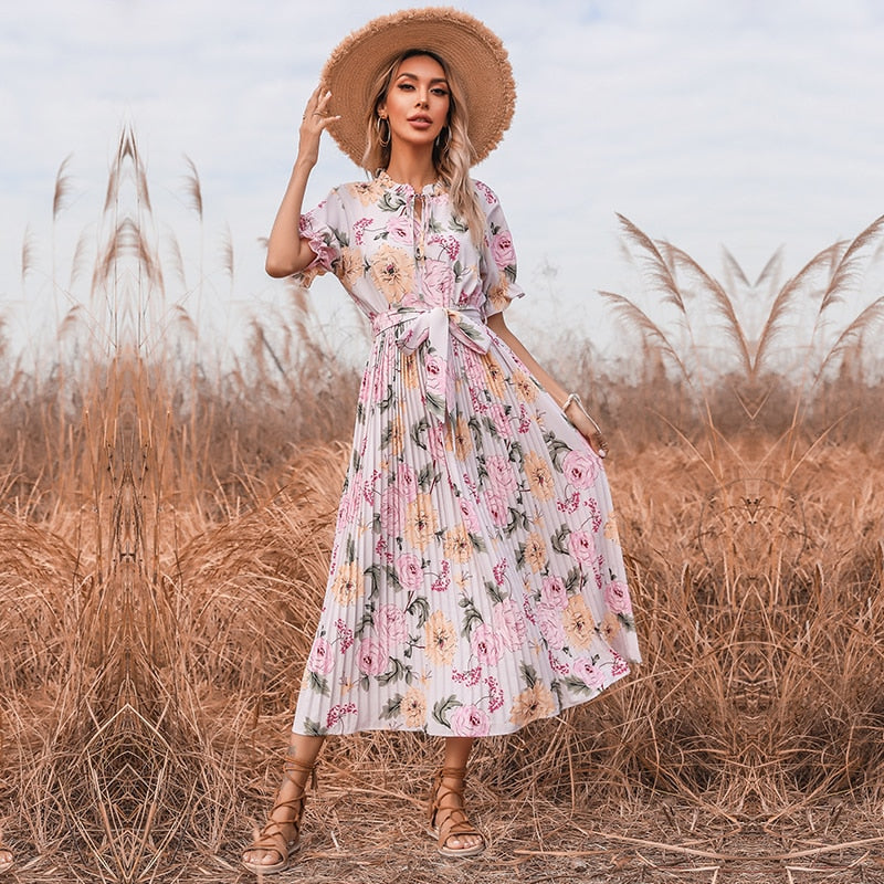 Robe Fleurie Hawaïenne
