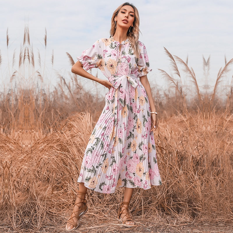 Robe Fleurie Hawaïenne