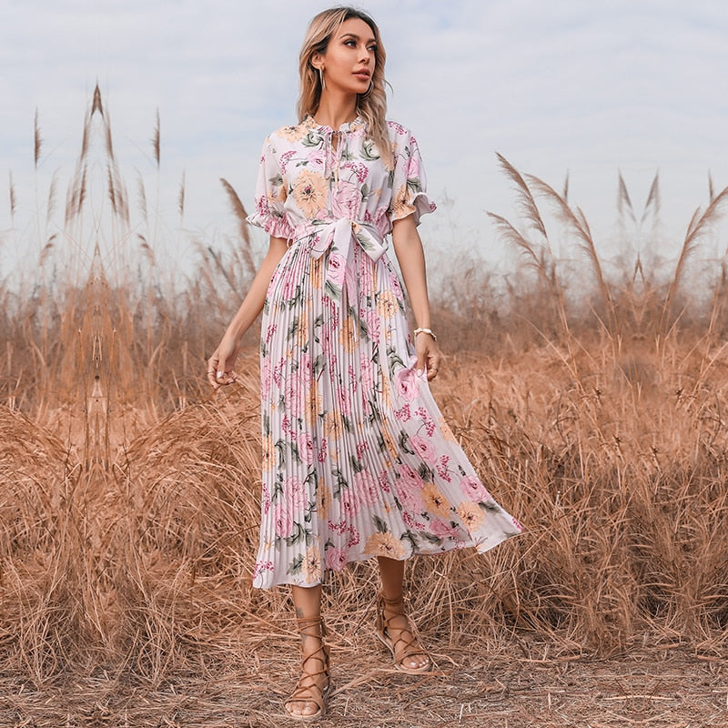Robe Fleurie Hawaïenne