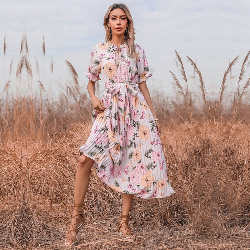 Robe Fleurie Hawaïenne