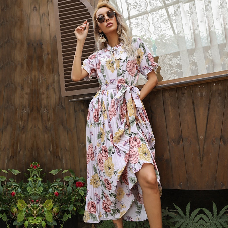 Robe Fleurie Hawaïenne