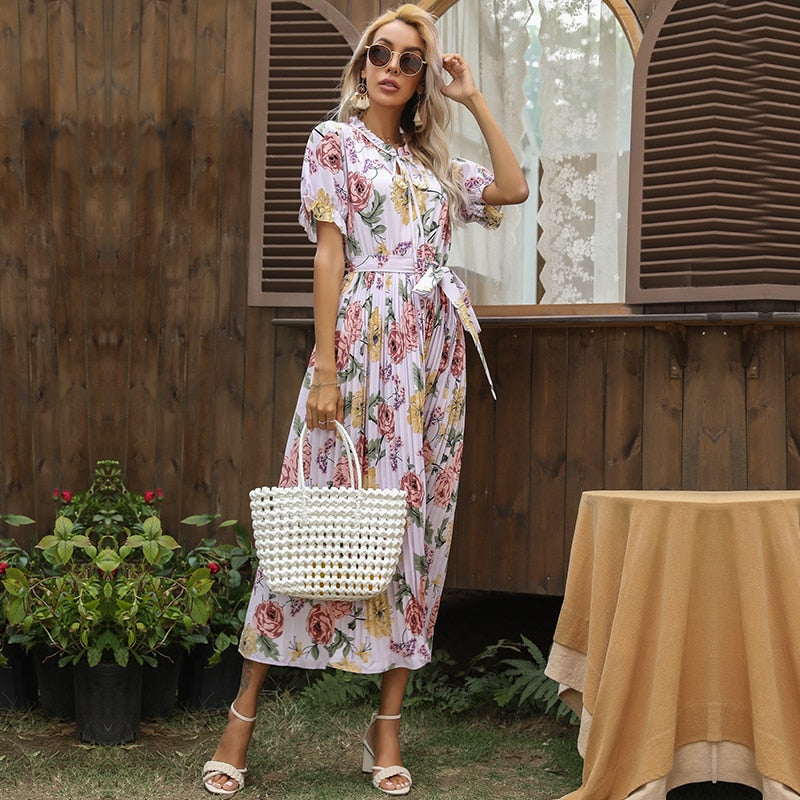 Robe Fleurie Hawaïenne