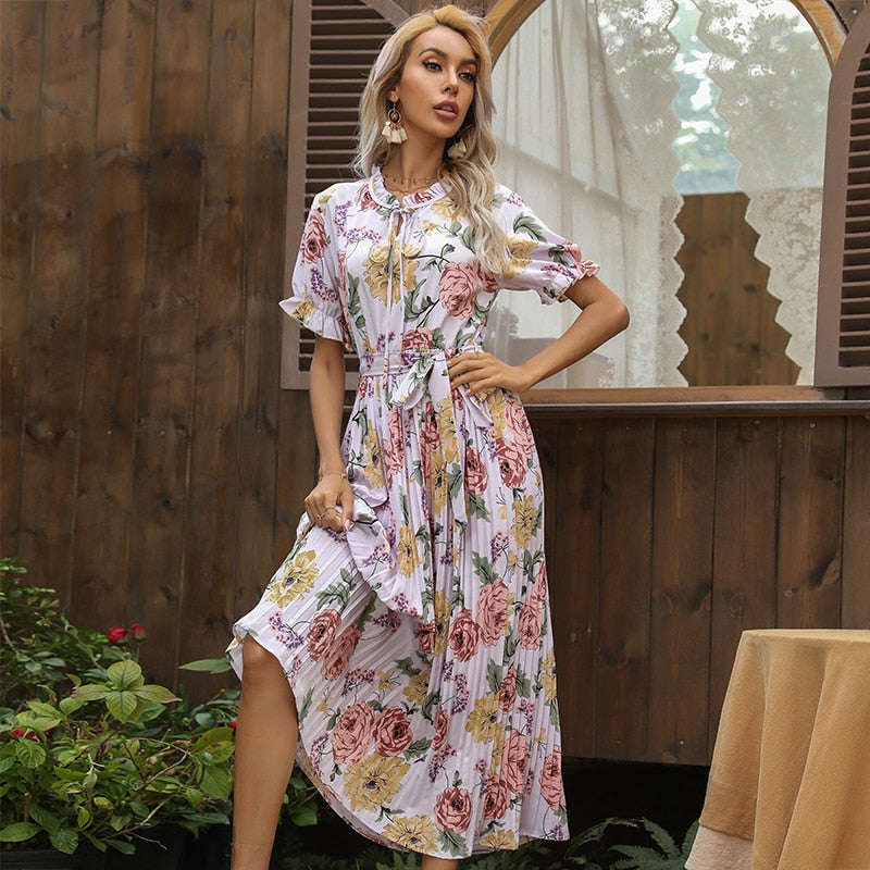 Robe Fleurie Hawaïenne