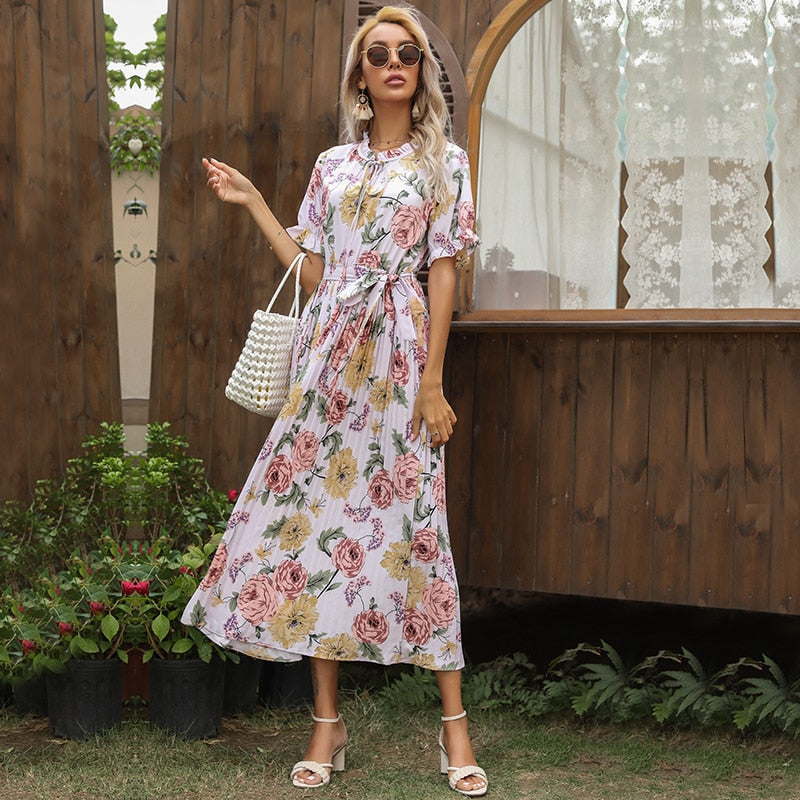 Robe Fleurie Hawaïenne