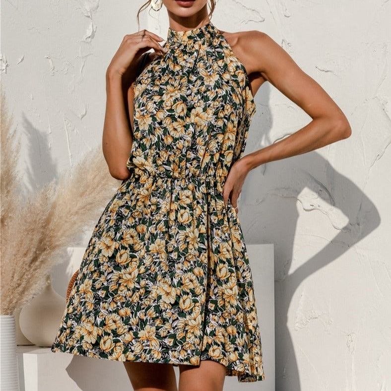 Robe Hawaïenne Fille Jaune