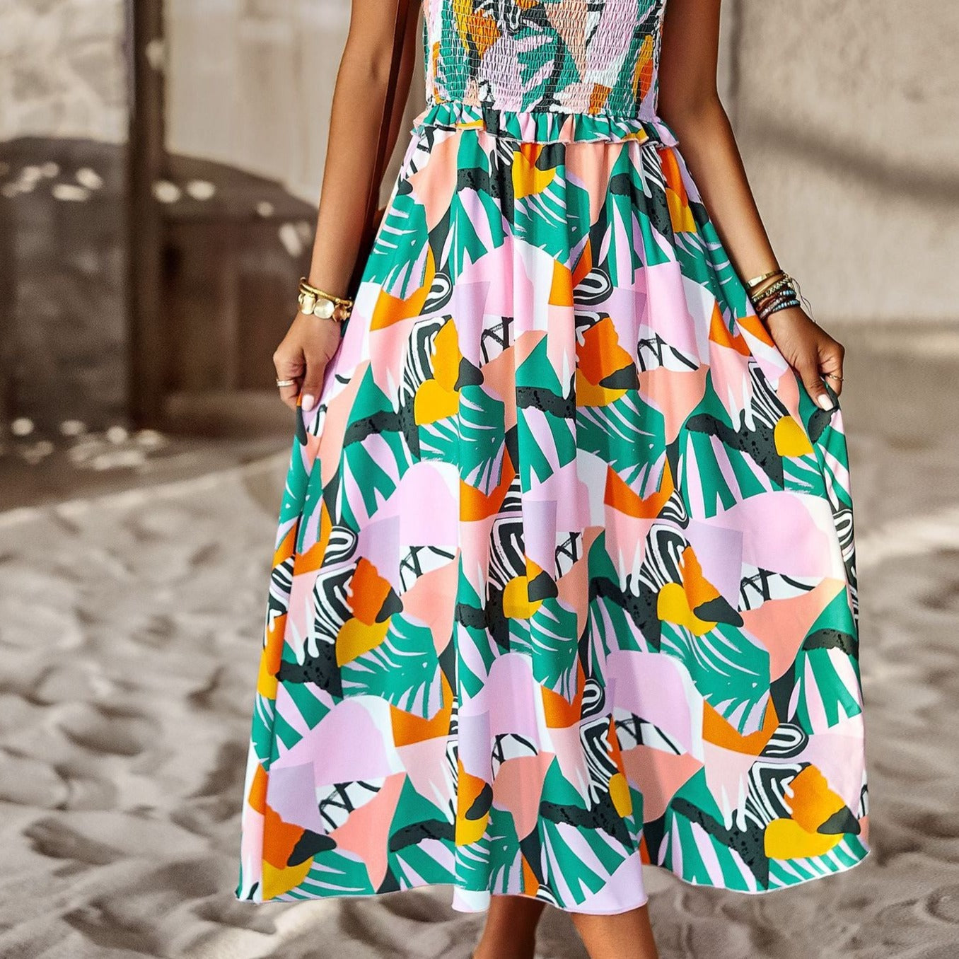 Robe Imprimé Hawaïen Ample