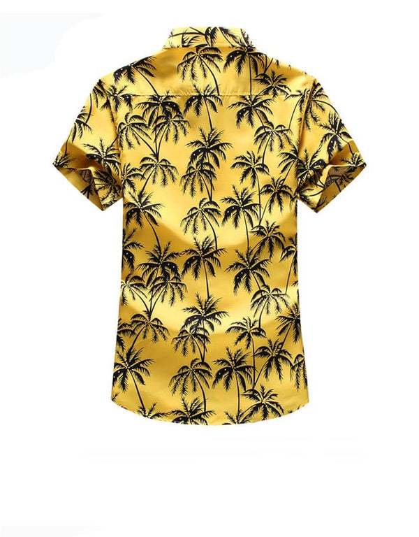 Tommy Bahama chemise hawaïenne homme M jaune moyen boutonné soie mélangé col